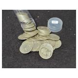 ROLL OF (40) SILVER WASHINGTON QUARTERS ROLL OF (40) SILVER WASHINGTON QUARTERS