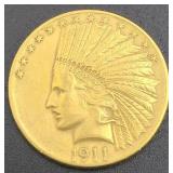 1911 INDIAN HEAD $10 GOLD COIN 1911 INDIAN HEAD $10 GOLD COIN