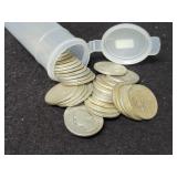 ROLL OF (40) SILVER WASHINGTON QUARTERS ROLL OF (40) SILVER WASHINGTON QUARTERS