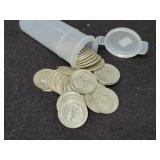 ROLL OF (40) SILVER WASHINGTON QUARTERS ROLL OF (40) SILVER WASHINGTON QUARTERS