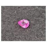 1.67 CT PINK TOPAZ - PEAR W/CHECKER BOARD 1.67 CT PINK TOPAZ - PEAR W/CHECKER BOARD
