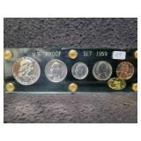 1959 U.S. PROOF SET IN CAPITAL HOLDER 1959 U.S. PROOF SET IN CAPITAL HOLDER