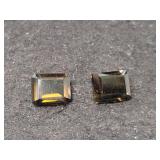 5.46 SMOKY QUARTZ - PAIR 5.46 SMOKY QUARTZ - PAIR