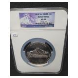 2010 MOUNT HOOD 5 OZ SILVER ROUND - NGC 2010 MOUNT HOOD 5 OZ SILVER ROUND - NGC
