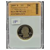 2009-S U.S. VIRGIN ISLANDS QUARTER - SGS: PR70CAM 2009-S U.S. VIRGIN ISLANDS QUARTER - SGS: PR70CAM