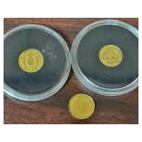 (2) 1/4 GR & (1) 1/2 GR = 1 GRAM .9999 FINE GOLD (2) 1/4 GR & (1) 1/2 GR = 1 GRAM .9999 FINE GOLD