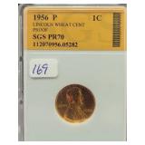 1956-P LINCOLN CENT - SGS GRADED: PR70 1956-P LINCOLN CENT - SGS GRADED: PR70