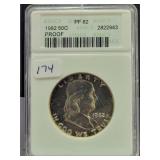 1962 FRANKLIN HALF DOLLAR - ANACS: PF62 1962 FRANKLIN HALF DOLLAR - ANACS: PF62