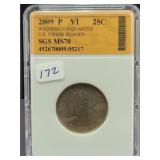2009-P U.S. VIRGIN ISLANDS QUARTER - SGS: MS70 2009-P U.S. VIRGIN ISLANDS QUARTER - SGS: MS70