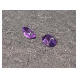 2.42 CT PURPLE COLOR CHANGE AMETHYST -OVAL - PAIR 2.42 CT PURPLE COLOR CHANGE AMETHYST -OVAL - PAIR