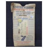 WW II POSTAL SAVINGS PLAN DEFENSE SAVINGS BONDS WW II POSTAL SAVINGS PLAN DEFENSE SAVINGS BONDS