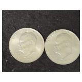 (2) 1971 CLAD EISENHOWER DOLLARS (2) 1971 CLAD EISENHOWER DOLLARS