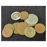 (10) FOREIGN COINS: CANADA, ISRAEL, ETC. - THIS LO (10) FOREIGN COINS: CANADA, ISRAEL, ETC. - THIS LO