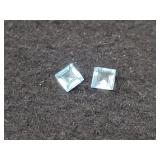 2.44 CT BABY BLUE TOPAZ - SQUARE - PAIR 2.44 CT BABY BLUE TOPAZ - SQUARE - PAIR