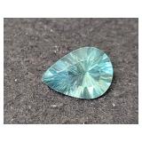 11.07 CT GREEN FLUORITE - CONCAVE - PEAR CUT 11.07 CT GREEN FLUORITE - CONCAVE - PEAR CUT