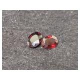 3.09 CT DEEP RED SPESSERTITE GARNET - OVAL - PAIR 3.09 CT DEEP RED SPESSERTITE GARNET - OVAL - PAIR