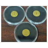 (2) 1/4 GR & (1) 1/2 GR = 1 GRAM .9999 FINE GOLD (2) 1/4 GR & (1) 1/2 GR = 1 GRAM .9999 FINE GOLD