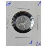 1862 SILVER TRIME - TYPE 3 - THREE CENT 1862 SILVER TRIME - TYPE 3 - THREE CENT