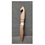 CARVED WOOD SEAHORSE LETTER OPENER CARVED WOOD SEAHORSE LETTER OPENER