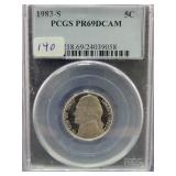 1983-S JEFFERSON NICKEL - PCGS: PR69DCAM 1983-S JEFFERSON NICKEL - PCGS: PR69DCAM