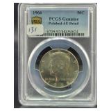 1966 KENNEDY HALF DOLLAR - PCGS GENUINE - 1966 KENNEDY HALF DOLLAR - PCGS GENUINE -
