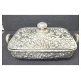 J.E. CALDWELL & CO. STERLING SILVER COVERED DISH J.E. CALDWELL & CO. STERLING SILVER COVERED DISH