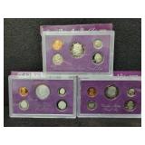 (3) U.S. PROOF SETS: 1984, 1985, 1988 (3) U.S. PROOF SETS: 1984, 1985, 1988