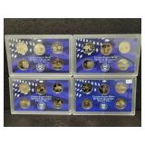 (4) STATE QUARTERS PROOF SETS: 1999, 2-2000 AND (4) STATE QUARTERS PROOF SETS: 1999, 2-2000 AND