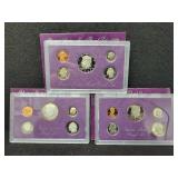 (3) U.S. PROOF SETS: 1984, 1985, 1988 (3) U.S. PROOF SETS: 1984, 1985, 1988