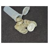 ROLL OF (40) SILVER WASHINGTON QUARTERS ROLL OF (40) SILVER WASHINGTON QUARTERS
