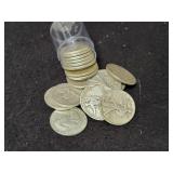 ROLL OF (20) ASSORTED SILVER HALF DOLLARS ROLL OF (20) ASSORTED SILVER HALF DOLLARS