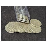 ROLL OF (20) WALKING LIBERTY HALF DOLLARS ROLL OF (20) WALKING LIBERTY HALF DOLLARS