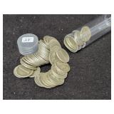 ROLL OF (50) MERCURY SILVER DIMES ROLL OF (50) MERCURY SILVER DIMES