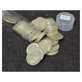 ROLL OF (50) ROOSEVELT SILVER DIMES ROLL OF (50) ROOSEVELT SILVER DIMES