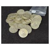 ROLL OF (40) SILVER WASHINGTON QUARTERS ROLL OF (40) SILVER WASHINGTON QUARTERS