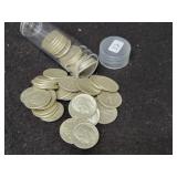 ROLL OF (50) ROOSEVELT SILVER DIMES ROLL OF (50) ROOSEVELT SILVER DIMES