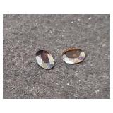 1.90 CT BROWN ZIRCON - OVAL - PAIR 1.90 CT BROWN ZIRCON - OVAL - PAIR