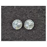 3.36 CT WHITE AFRICA QUARTZ - ROUND - PAIR 3.36 CT WHITE AFRICA QUARTZ - ROUND - PAIR