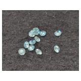 5.18 CT SEA FOAM BLUE ZIRCON - ROUND - 12 PCS 5.18 CT SEA FOAM BLUE ZIRCON - ROUND - 12 PCS
