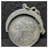 1882-O MORGAN SILVER DOLLAR W/STERLING 1882-O MORGAN SILVER DOLLAR W/STERLING