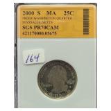 2000-S MASSACHUSETTS QUARTER - SGS: PR70CAM 2000-S MASSACHUSETTS QUARTER - SGS: PR70CAM