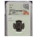 1961 JEFFERSON NICKEL - NGC GRADED: PF66 1961 JEFFERSON NICKEL - NGC GRADED: PF66