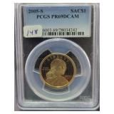 2005-S SACAGAWEA DOLLAR - PCGS: PR69DCAM 2005-S SACAGAWEA DOLLAR - PCGS: PR69DCAM