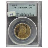 2006-S SACAGAWEA DOLLAR - PCGS: PR69DCAM 2006-S SACAGAWEA DOLLAR - PCGS: PR69DCAM