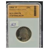 1966-P WASHINGTON QUARTER - SGS: SMS70 1966-P WASHINGTON QUARTER - SGS: SMS70