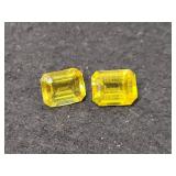 7.50 CT GOLDEN YELLOW CITRINE - EMERALD CUT - 7.50 CT GOLDEN YELLOW CITRINE - EMERALD CUT -