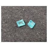 2.03 CT PARAIBA BLUE APATITE - BAGUETTE - PAIR 2.03 CT PARAIBA BLUE APATITE - BAGUETTE - PAIR