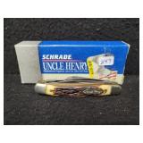 SCHRADE "UNCLE HENRY" 3 BLADE FOLDING KNIFE - SCHRADE "UNCLE HENRY" 3 BLADE FOLDING KNIFE -