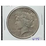 1924 PEACE SILVER DOLLAR 1924 PEACE SILVER DOLLAR