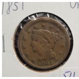 1851 LARGE CENT 1851 LARGE CENT